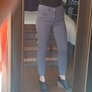 Ann Taylor Grey High Rise Skinny Jeans